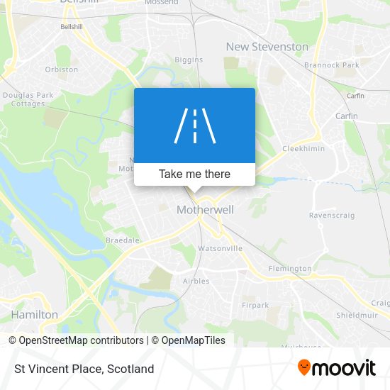 St Vincent Place map