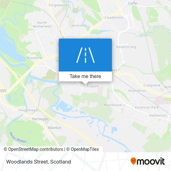 Woodlands Street map