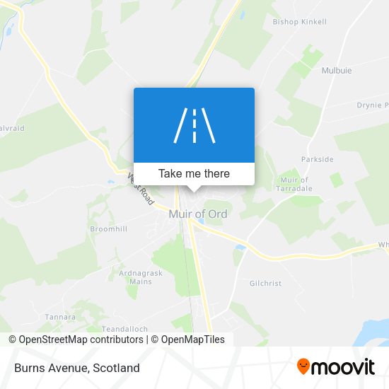 Burns Avenue map
