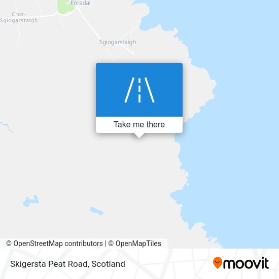 Skigersta Peat Road map