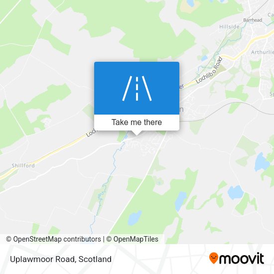 Uplawmoor Road map