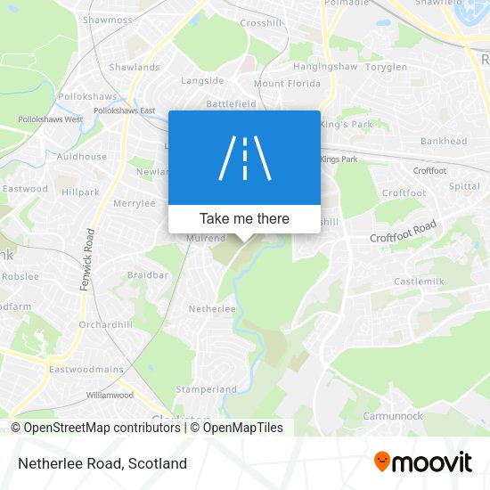 Netherlee Road map
