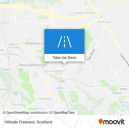 Hillside Crescent map