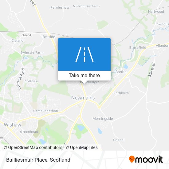 Bailliesmuir Place map