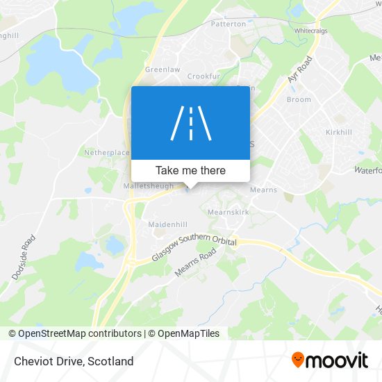 Cheviot Drive map