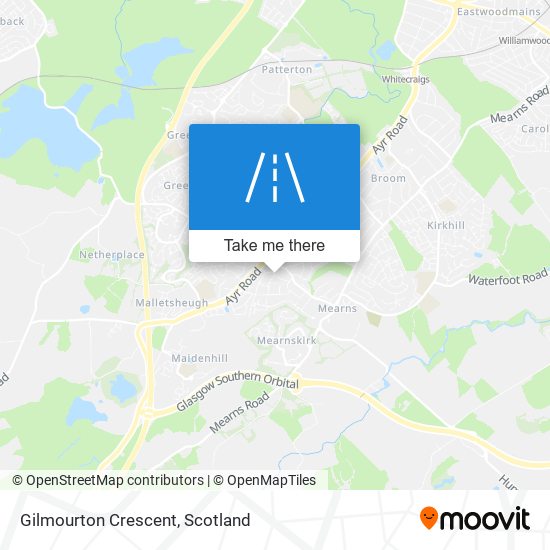 Gilmourton Crescent map