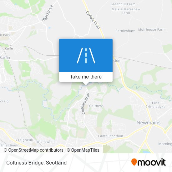 Coltness Bridge map