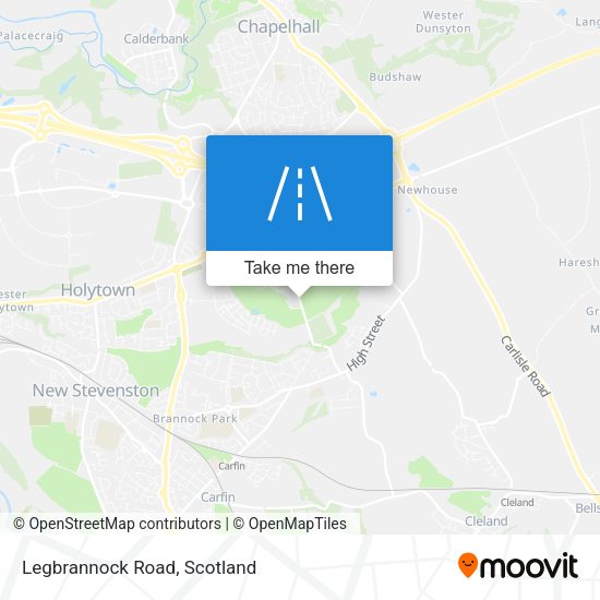 Legbrannock Road map