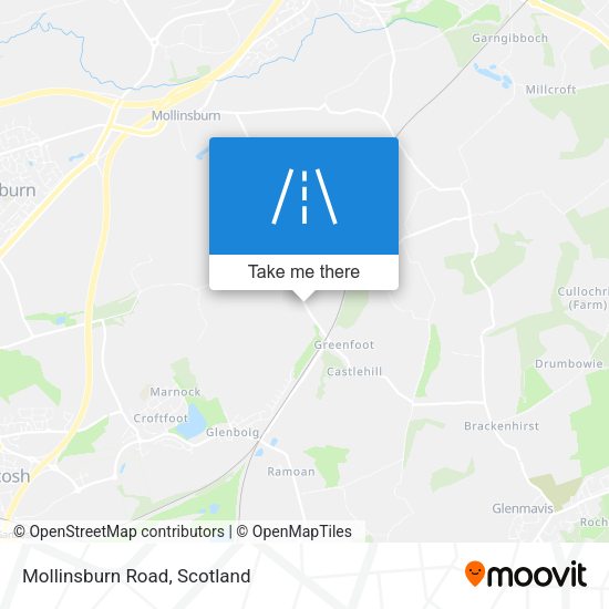 Mollinsburn Road map