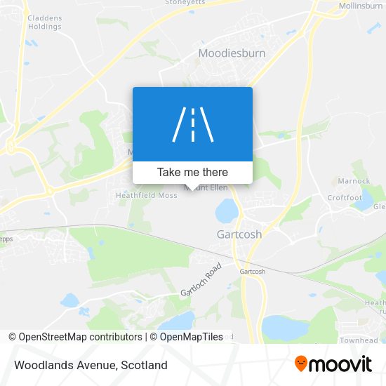 Woodlands Avenue map