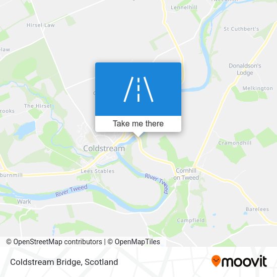 Coldstream Bridge map