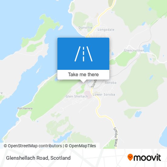 Glenshellach Road map