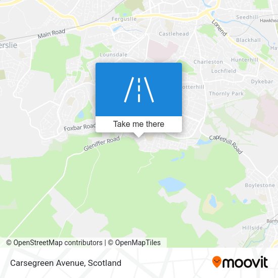 Carsegreen Avenue map