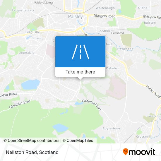 Neilston Road map