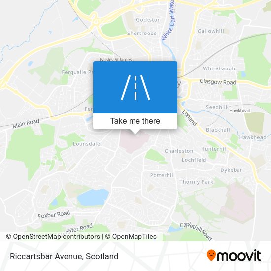 Riccartsbar Avenue map