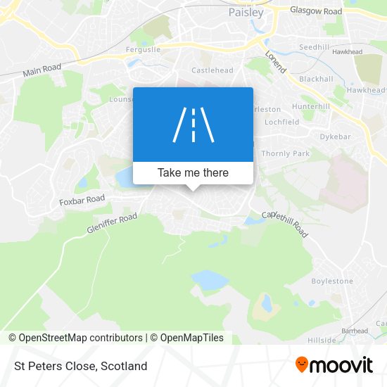 St Peters Close map