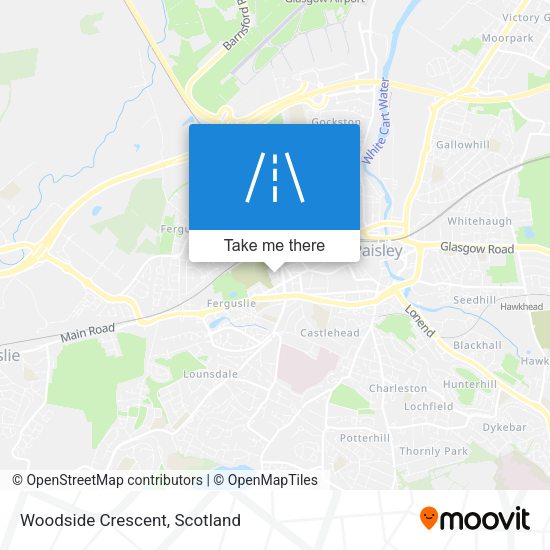 Woodside Crescent map