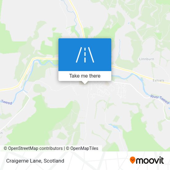 Craigerne Lane map