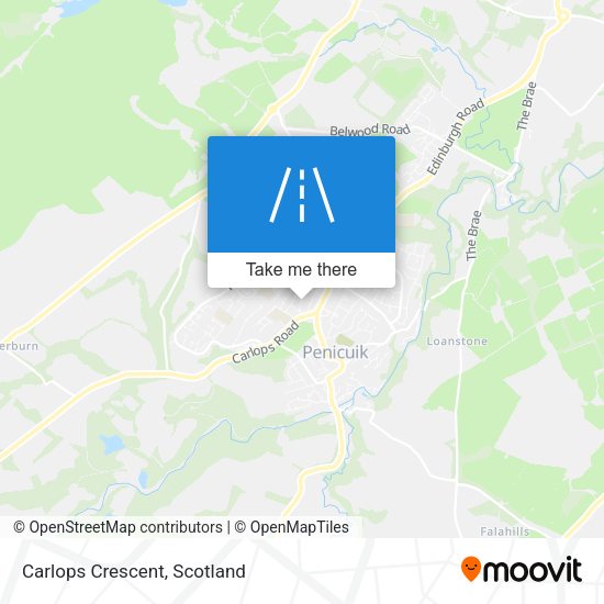 Carlops Crescent map