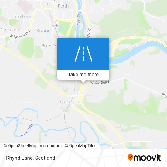 Rhynd Lane map