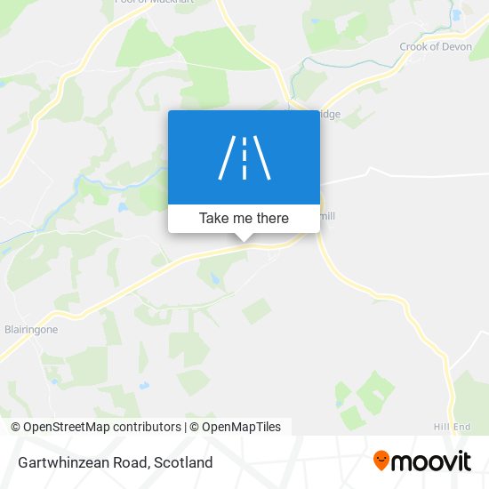 Gartwhinzean Road map