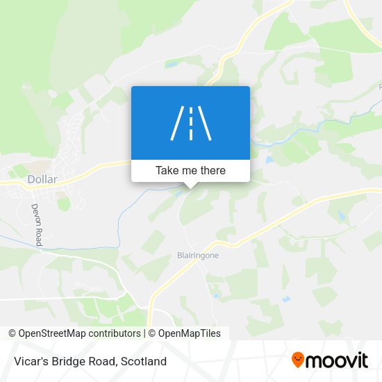 Vicar's Bridge Road map