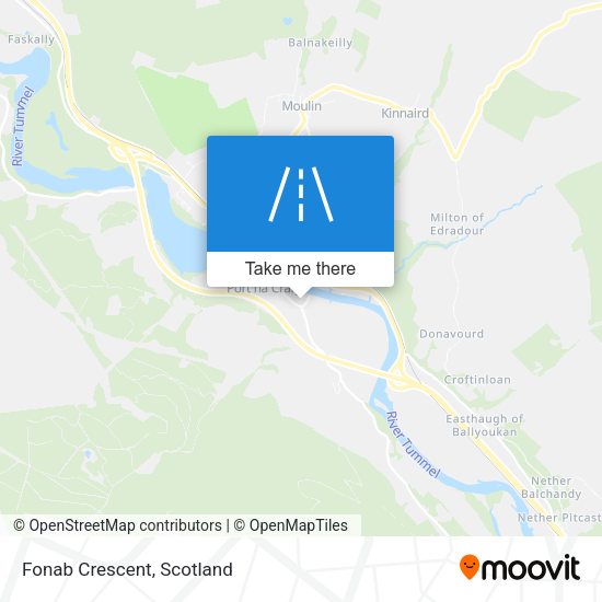 Fonab Crescent map