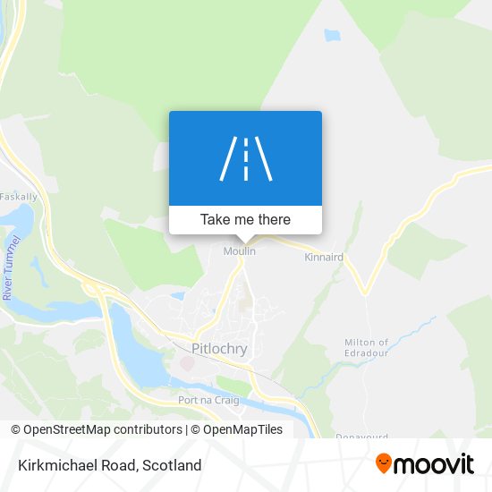 Kirkmichael Road map