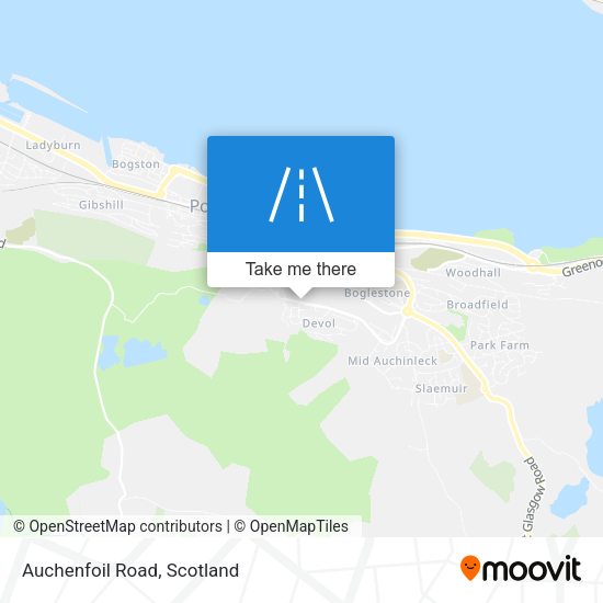 Auchenfoil Road map