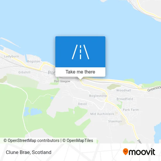 Clune Brae map
