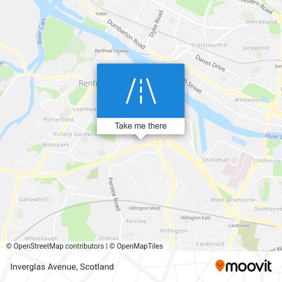 Inverglas Avenue map