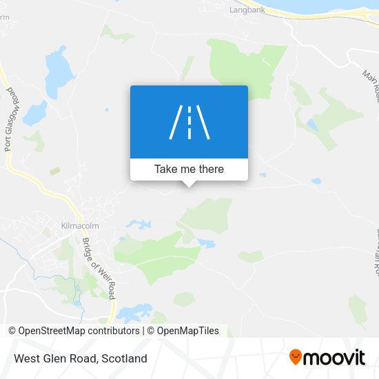 West Glen Road map