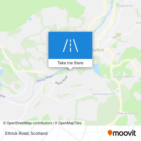 Ettrick Road map