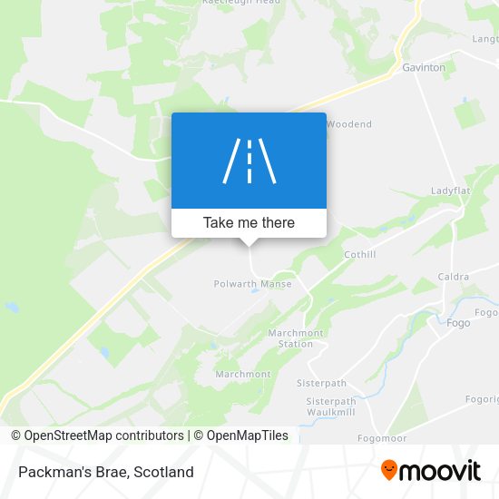 Packman's Brae map