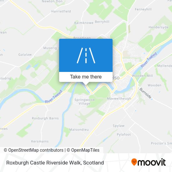 Roxburgh Castle Riverside Walk map
