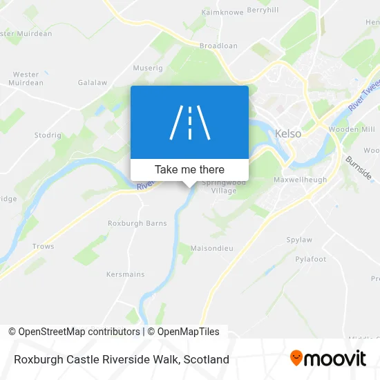 Roxburgh Castle Riverside Walk map