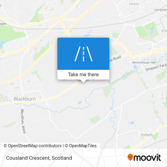 Cousland Crescent map