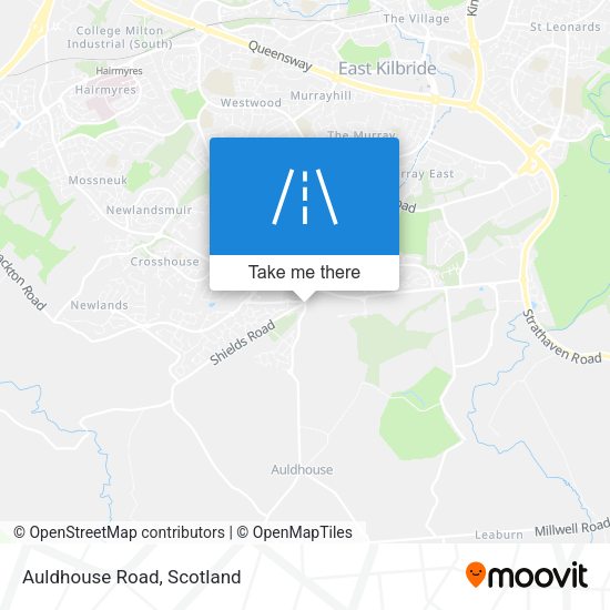 Auldhouse Road map