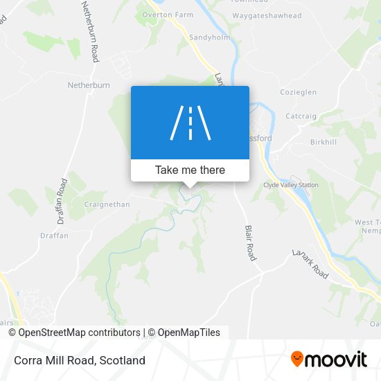 Corra Mill Road map