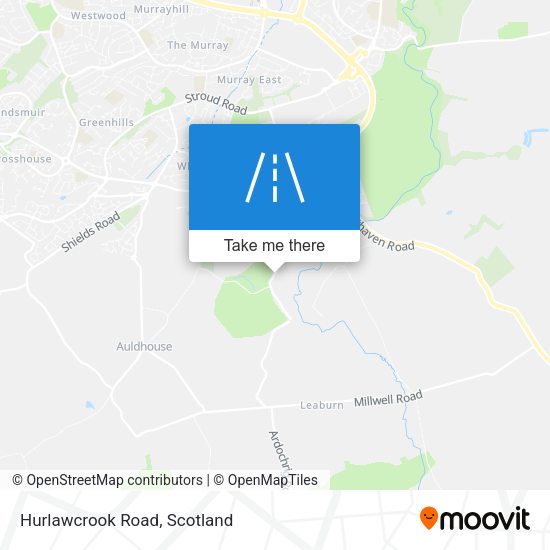 Hurlawcrook Road map