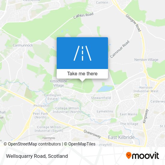 Wellsquarry Road map