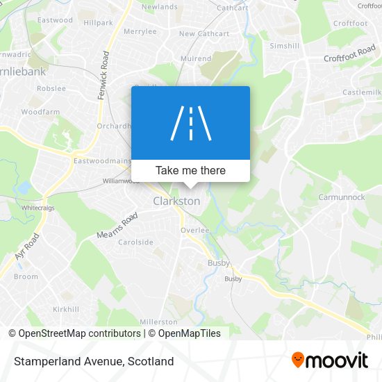 Stamperland Avenue map