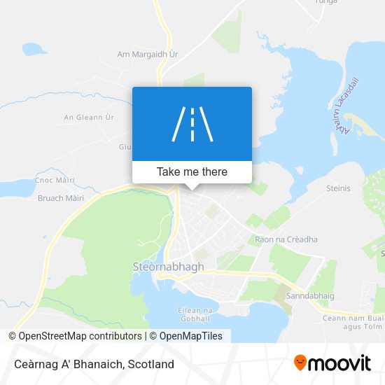 Ceàrnag A' Bhanaich map