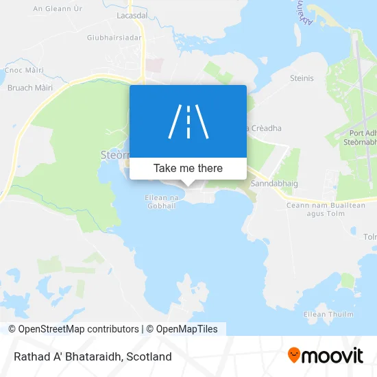 Rathad A' Bhataraidh map