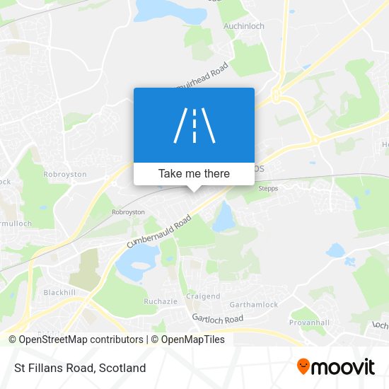 St Fillans Road map