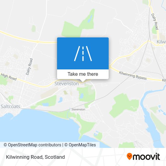 How to get to Kilwinning Road in Stevenston by Bus or Train?