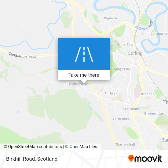 Birkhill Road map