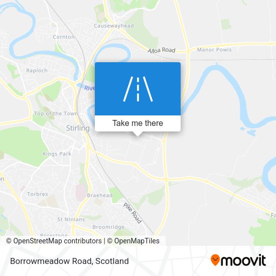 Borrowmeadow Road map