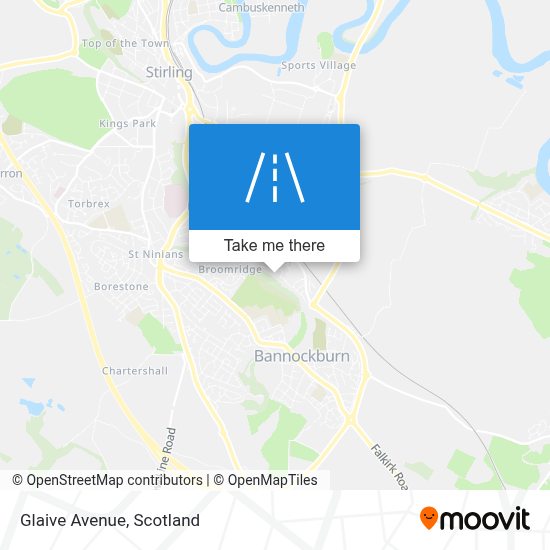 How to get to Glaive Avenue in Stirling by Bus or Train?