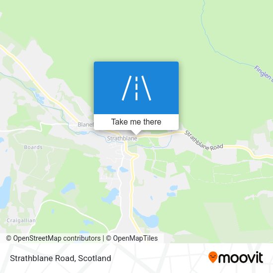 Strathblane Road map